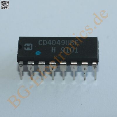 5x CD4049UBE CD4049UBEX Buffer/Convertitore Esagonale - PDIP16 - RCA/STM - Nuovi
