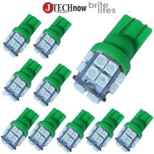 Jtech 10x T10 20 Smd Green Led Super Bright Car Lights Bulb W5w 194 168 2825