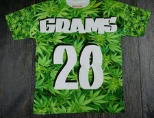 Custom Grams Sublimated shirt weed sour purple haze venom green