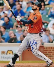 MARWIN GONZALEZ   HOUSTON ASTROS   ACTION SIGNED 8x10