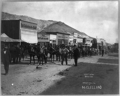 Photo:Street scene, Rawhide 1908