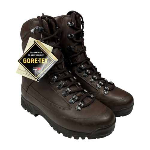 British Army Brown Leather Goretex Cold Wet Weather Combat Boots New