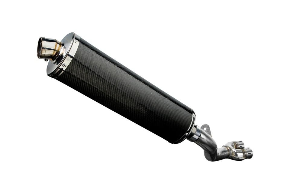 Honda CB1000R CB1000RA 2008-2016 Slip On 18" Oval Carbon Exhaust Muffler Kit - Image 2 of 4