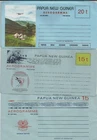 PNG/ PAPUA NEW GUINEA: 3 diff.  Aerogrammes 15t,15t,20t./ 1974-1983/ mint