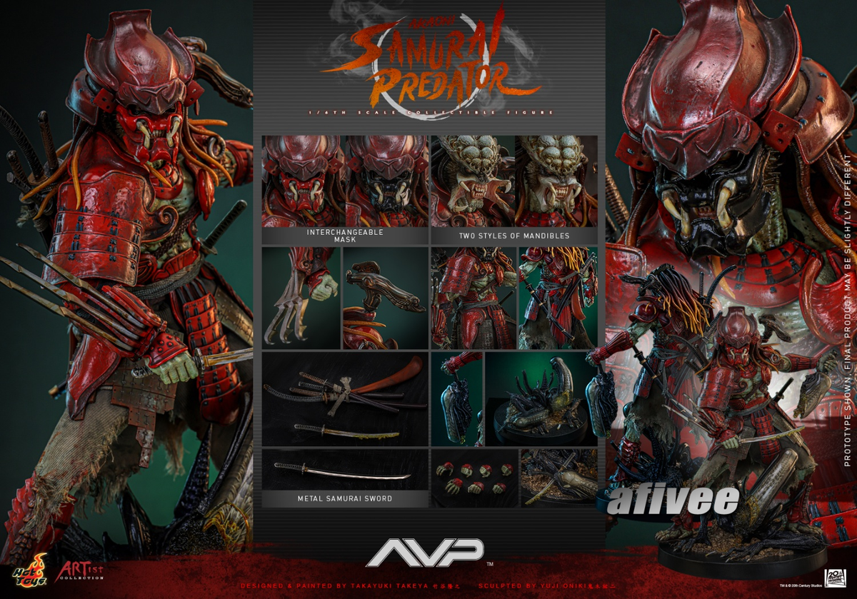 HOTTOYS HT1/6 AC06 Alien Predator Red Ghost Samurai Predator | eBay