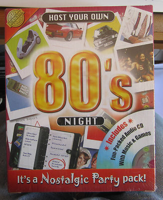 HOST YOUR OWN 80's NIGHT ( IT'S A NOSTALGIC PARTY PACK!) BRANDNEU & VERSIEGELT!!!
