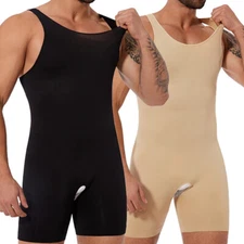 Men Shapewear Belly Control Body Shaper Compression Slim Bodysuits Underwear US