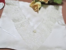 BEAUTIFUL SATIN & NOTTINGHAM LACE LINGERIE BAG - FOLDER TYPE