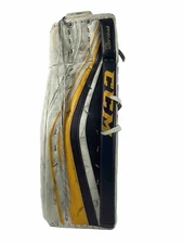 CCM 32+1 Lefevre Premier R1.9 Goalie Leg Pad Pant Leg with Straps GUC Yellow