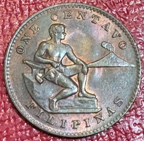 HIGH GRADE AU/UNC 1944 S US / PHILIPPINES ONE CENTAVO COIN-MAR260 - Picture 2 of 2