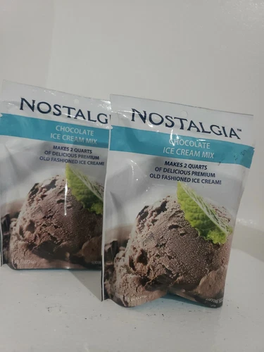 Bundle of 2 Nostalgia Ice Cream Mixes - 2 Chocolate New Exp. 3/6/23 NEW