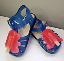 Mini Melissa sz 5 Toddler Girl Kids Aranha popsicle ice cream blue jelly sandals