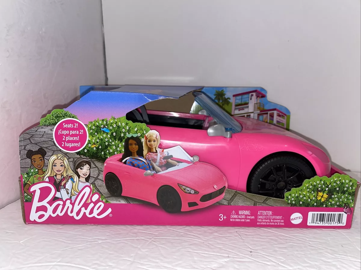 Barbie Collection Doll and 2 Seat Pink Convertible Car with