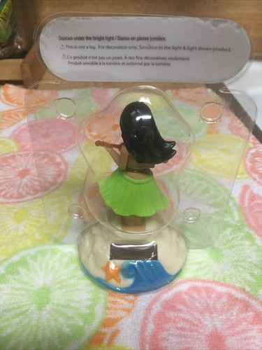 Solar Bobble Head Dancing Hula Girl Guitar Motion Animated Figures Car Toys - Picture 2 of 3