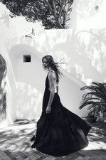 H&M Studio Collection Drawstring-detail Halterneck Dress (Black)
