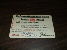 1923 CRI&P ROCK ISLAND EMPLOYEE PASS #73954