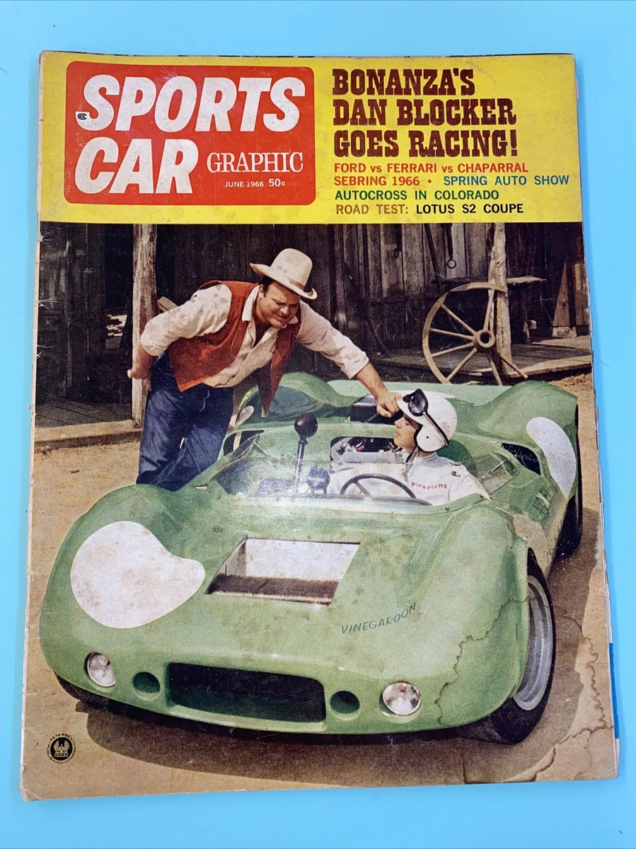 SPORTS CAR GRAPHIC June 1966 - Bonanza Dan Blocker MGB GT Lotus Elan | eBay