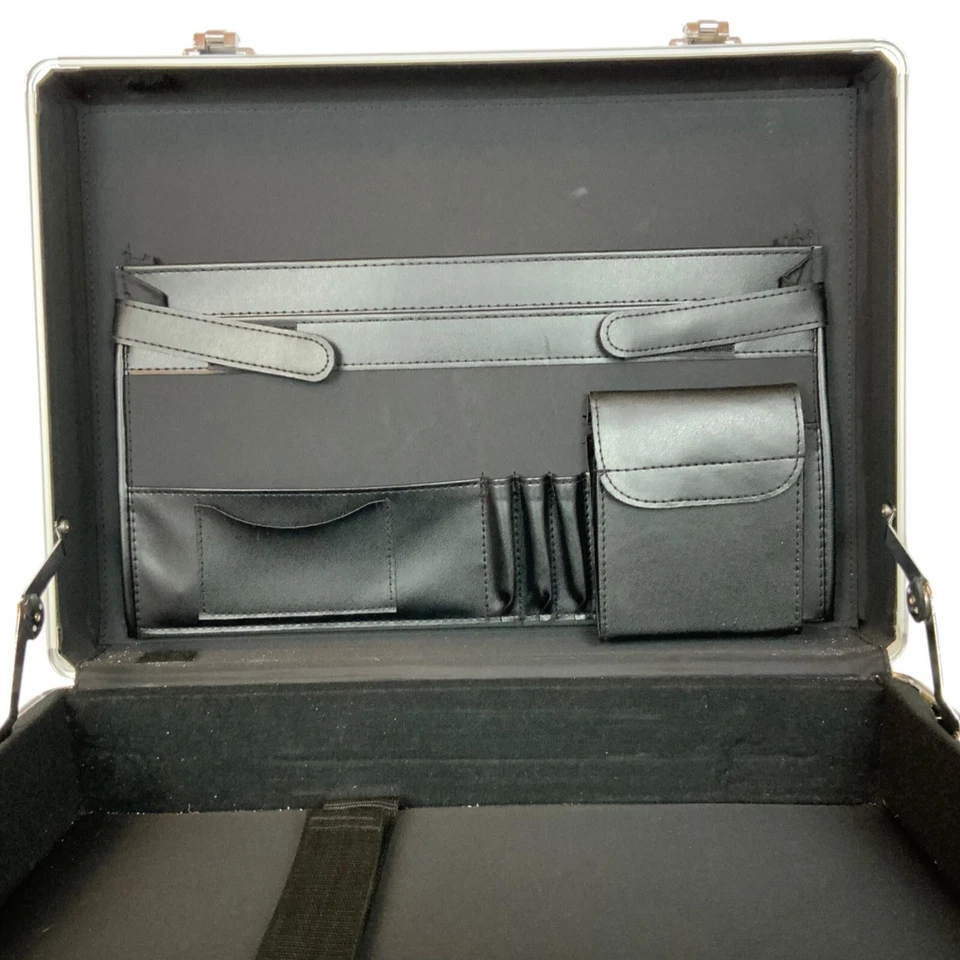 Maletín rígido de aluminio SOLO combinación cerraduras interior organizador bolsillos Foto 2 de 4