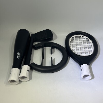 Wii Nerf Sports Controller Attachments Black Replacement Set (No Base) #ML