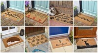 Non Slip Door Mat Natural Coir Front Entrance Rug Heavy Duty Novelty Large 75cm