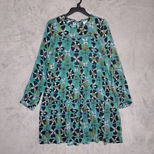 KNOX ROSE Womens Boho Multicolor Round Neck Floral Dress Small