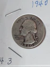 1940 Washington Quarter Silver 25 Cent Coin Ungraded Circulated