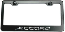 3D Accord Emblem Stainless Steel License Plate Tag Frame Cover Caps For Honda
