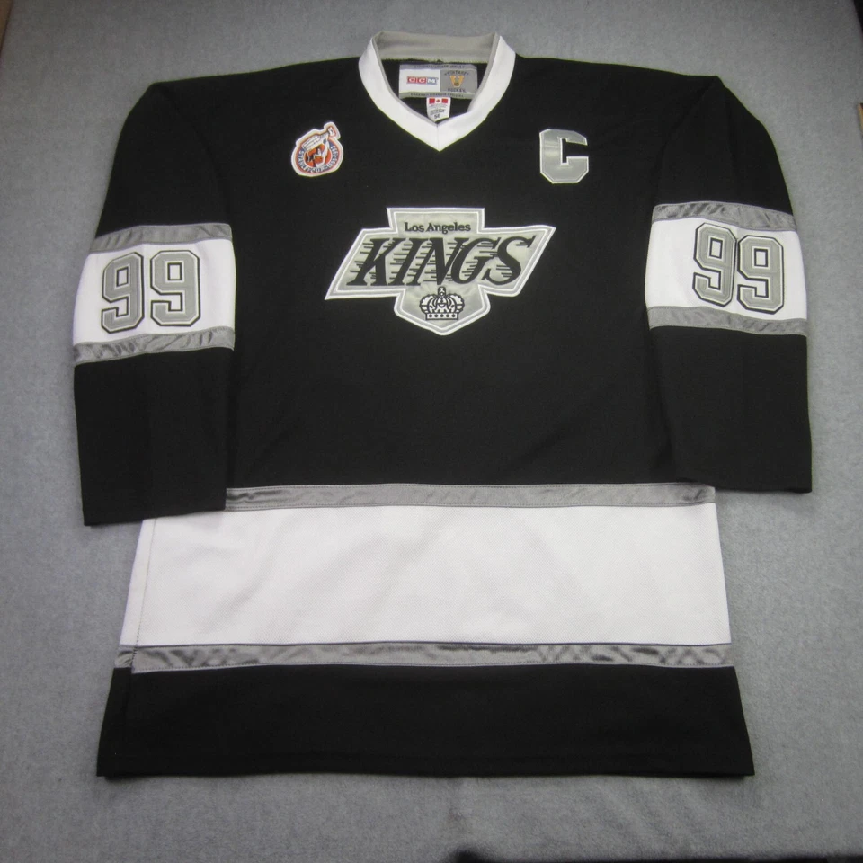 Wayne Gretzky Los Angeles Kings Jersey Size 56 Black White 1993 Stanley Cup CCM - Image 2 of 4