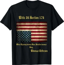 American Flag Distress Upside Down Thomas Jefferson Unisex T-Shirt