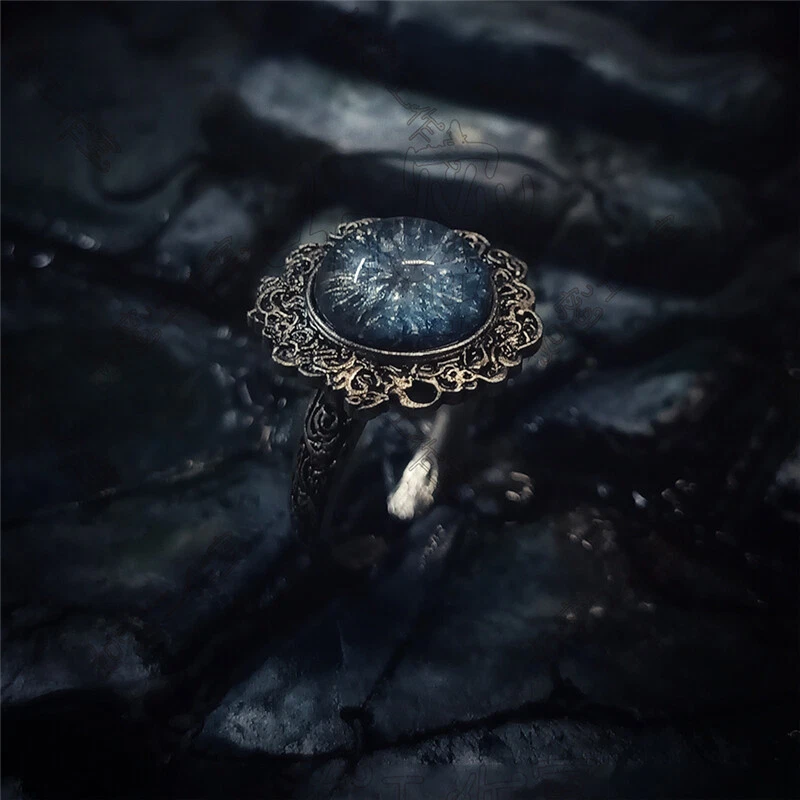 Princess of Moon Ranni Dark Moon Ring Copper/Silver Resin Handmade Jewelry Gift - Image 2 of 4