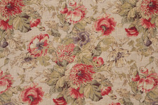 Vintage 5th Avenue  Drapery New  4 DRAPES CLASSIC Wildflowers on  Teastain Linen