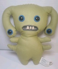Fuggler Foolish Four Eyes 9" Plush Green Monster Teeth New Fuggs on the Block