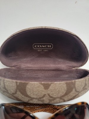 Coach Posey S467 Oval Tortoise Sunglasses Gradient Brown 