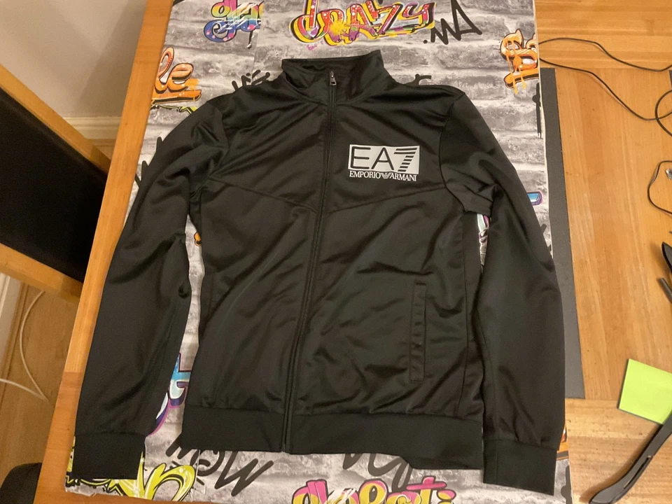 EA7 Emporio Armani black  Track Top Jacket  Mens Uk large 🔥 - Image 3 of 4
