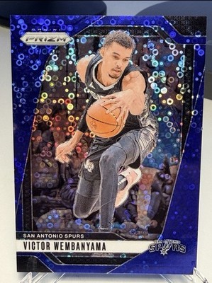 2024-25 Panini Prizm Victor Wembanyama #172 Fast Break Blue Disco /150