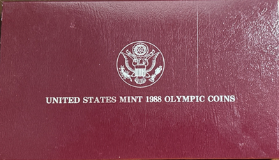 1988-D Olympic .90 Silver Dollar US Mint Commemorative Coin-OGP
