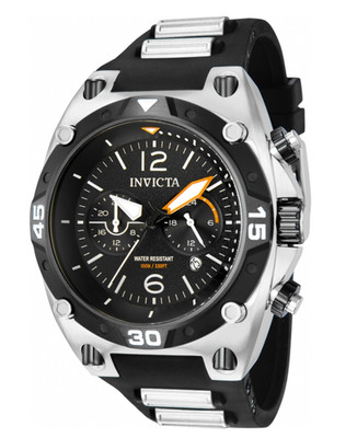Invicta Aviator Dual Time Men's 50mm 24-hour Dual Sub-Dials Black Watch 40289