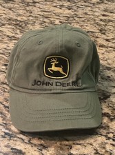 Toddler John Deere Hat Cap Green Embroidered Logo Elastic Strap 100 Cotton EUC