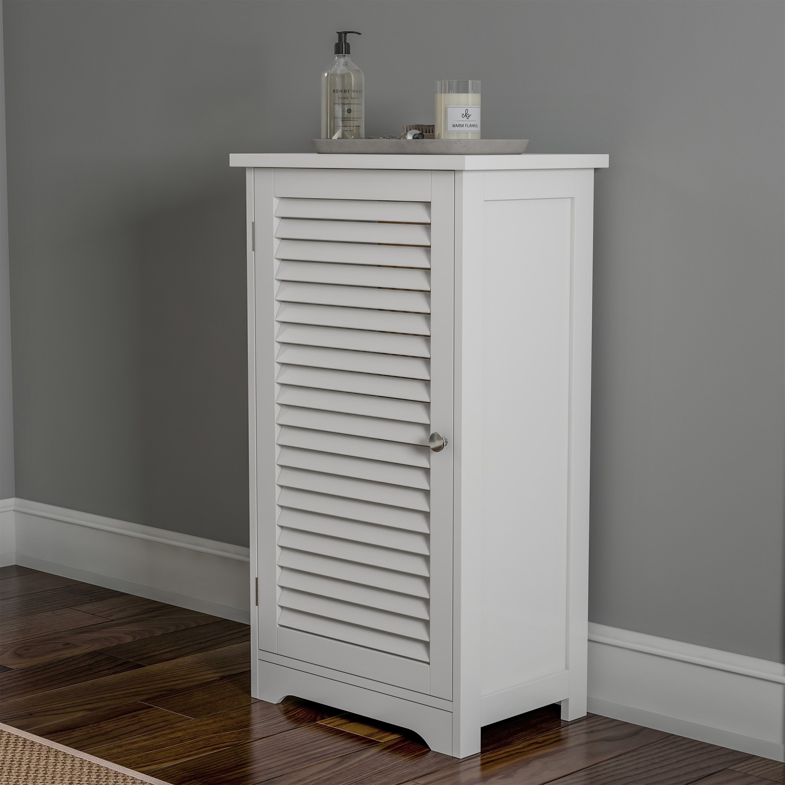 Bathroom Floor Cabinet 31 In Free Standing Storage Cupboard for Towels