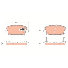 Satz Bremsbeläge Bremsklötze vorne für Honda Civic 8 FN IX FK | 24544454