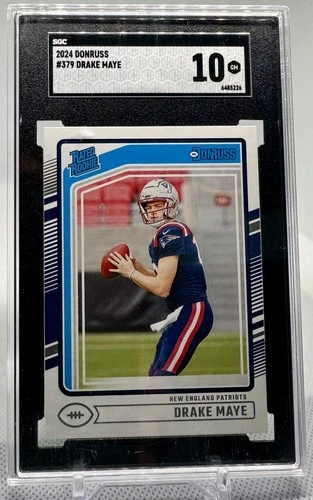 2024 Donruss Drake Maye Rated Rookie SGC 10 Gem Mint #379 Patriots RC