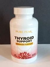 Pure Peak Advanced Thyroid Support Supplement 60 Capsules Exp: 2027