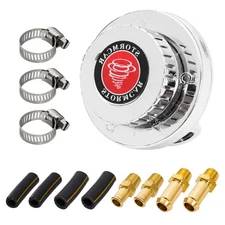 Adjustable 1-5 psi Fuel Pressure Regulator Carburetor Carb Kit 8mm 10mm Hose