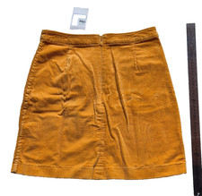 MUSTARD Corduroy Mini Skirt Size M / 38-40 High Waisted A-line Vintage Style
