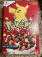 Pokemon Berry Bolt Cereal 10.3oz General Mills Limited Edition Brand NEW Pikachu