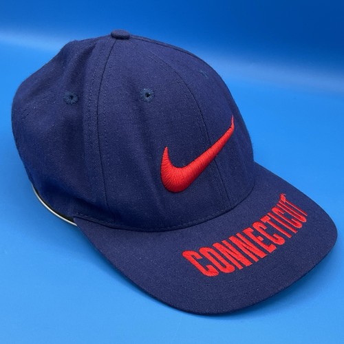 Cappello retrò Nike Swoosh Connecticut UCONN Huskies snapback regolabile ricamato - Foto 2 di 9