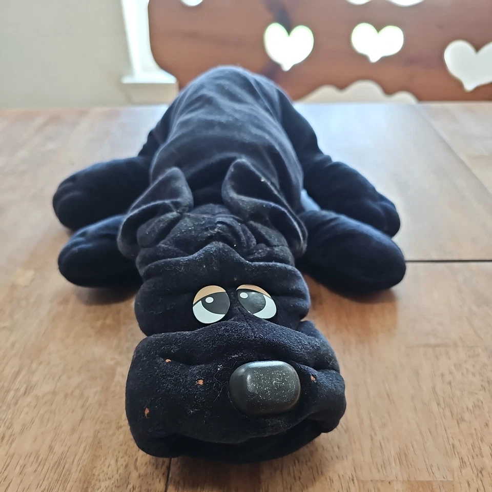 Peluche Tonka Pound Puppy 1985 vintage negro, grande, 18" Foto 3 de 4