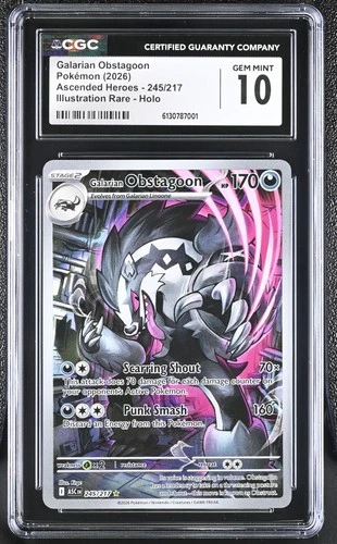 2026 Ascended Heroes #245/217 Galarian Obstagoon CGC 10
