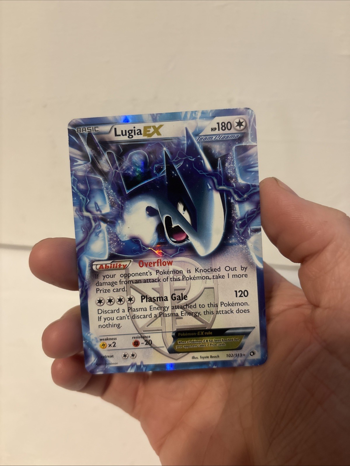 Pokémon Lugia EX (Team Plasma) #102 Legendary Treasures Ultra Rare Holo English
