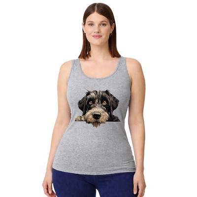 Peeking Labradoodle Damen Trägershirt Tank Top Hund Mama Geschenk für Sie